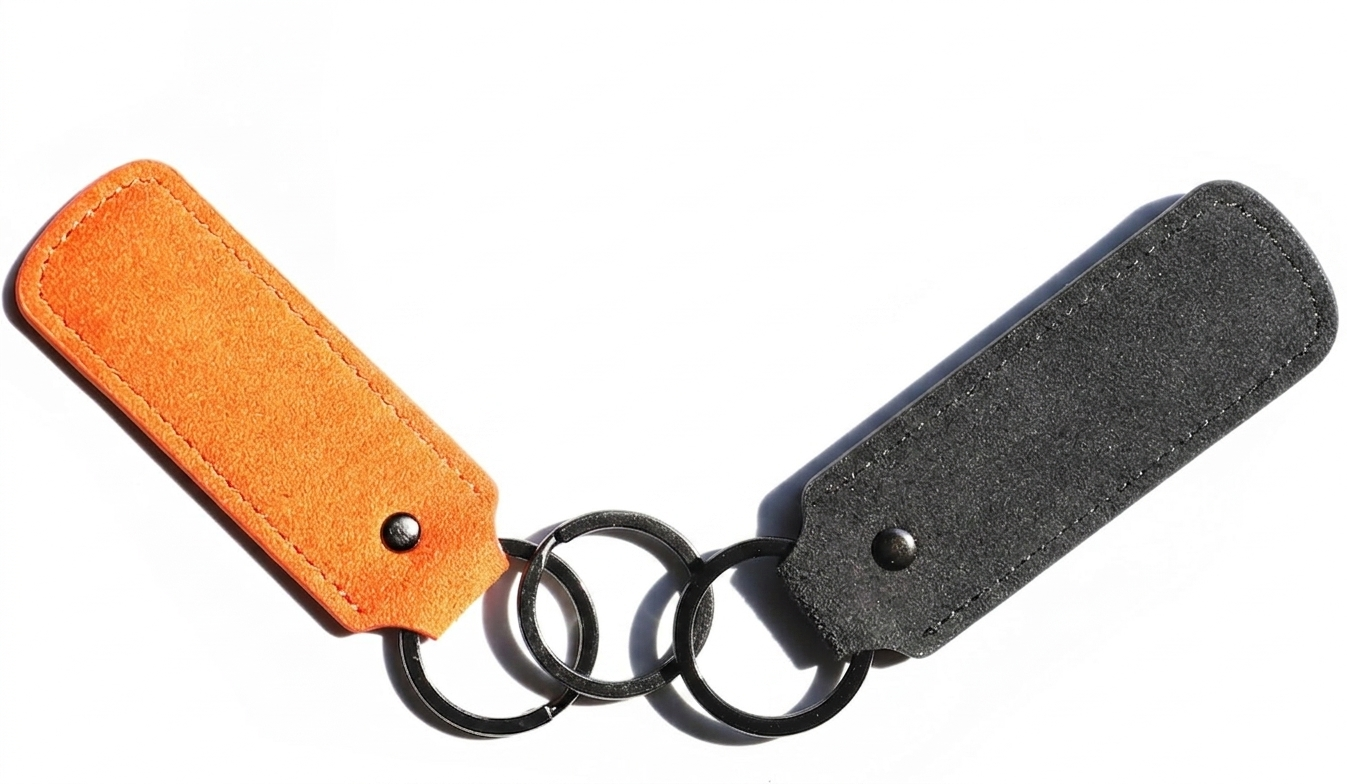 Alcantara Keychain - Orange